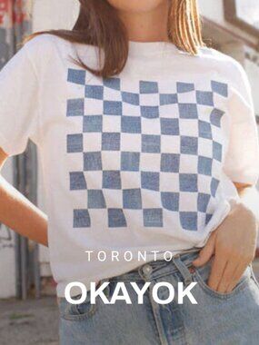 Okayok tshirt with metallic detail, lavender, size xs